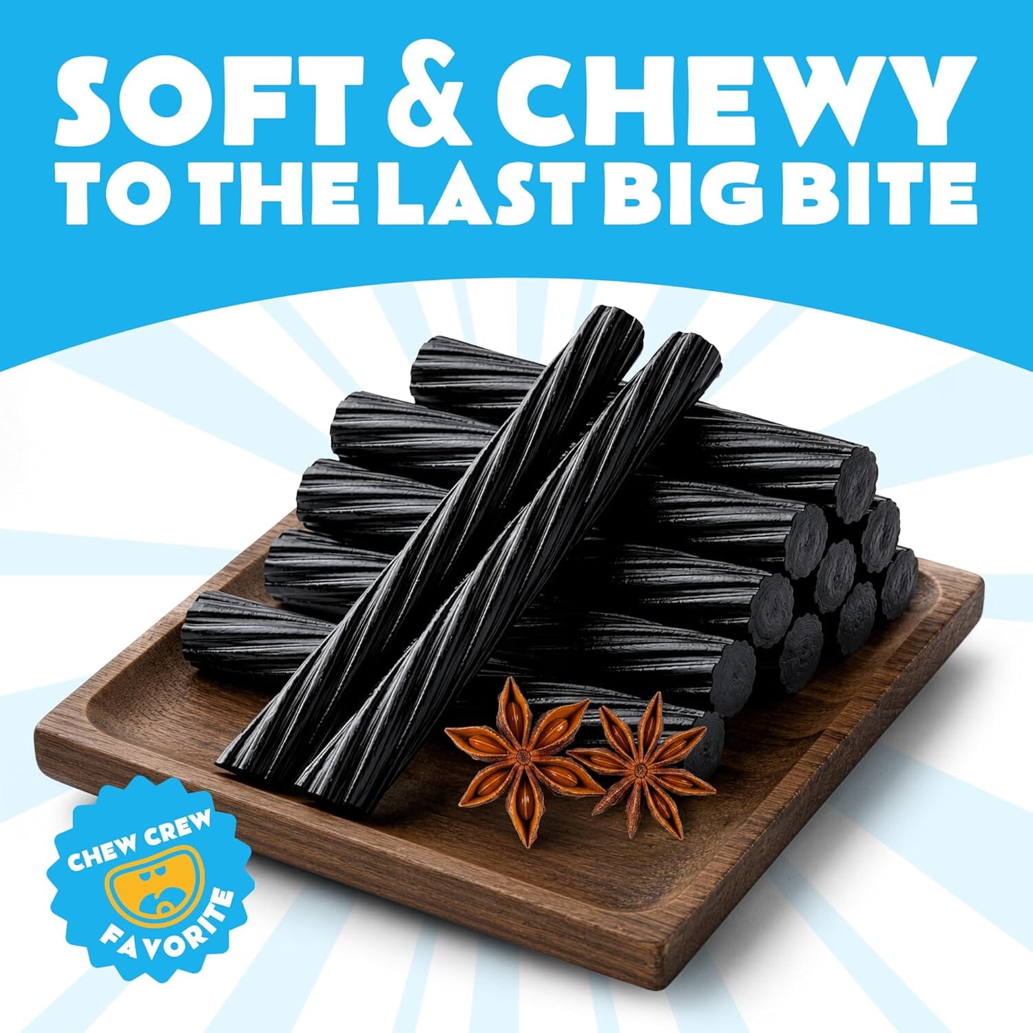 Snackathon Jumbo Black Licorice Twists, Resealable Bulk Bag, 7-inch Chewy Gourmet Licorice Ropes, Classic Old-Fashioned Candy Sticks for Parties, Snacking & Candy Jars, Made in USA Snackathon 