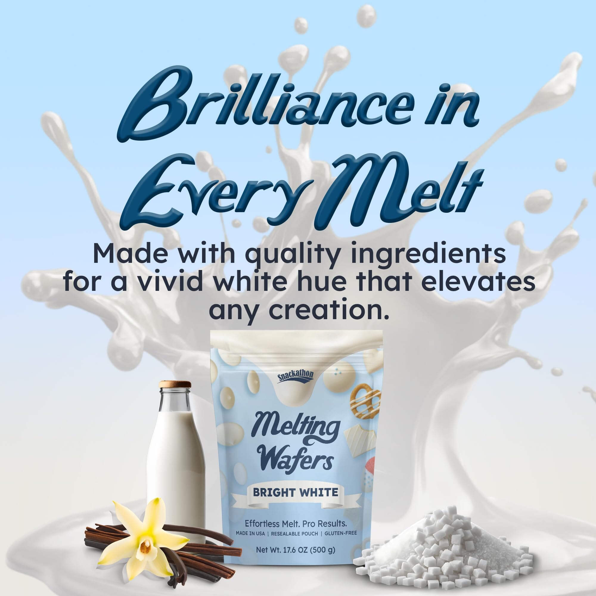 Snackathon Melting Wafers - Milk Compound Chocolate Coating, 17.6 OZ (Multiple Flavors) Snackathon 