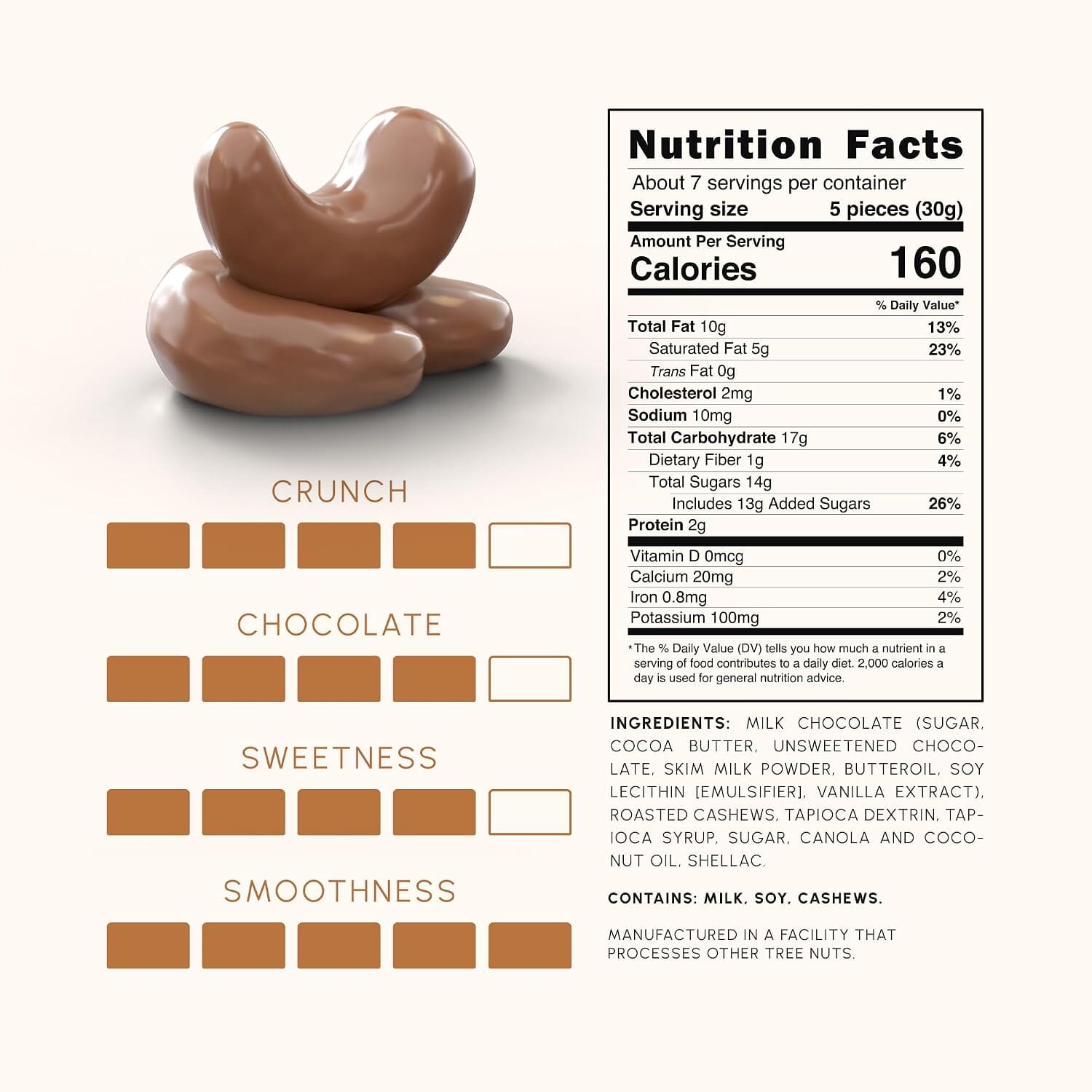 Snackathon Milk Chocolate Covered Cashews, Resealable Bag Snackathon 