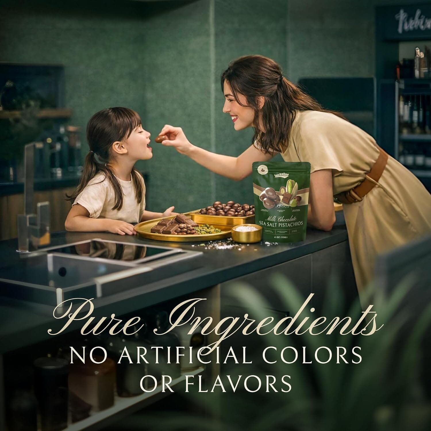 Snackathon Milk Chocolate Covered Pistachios with Sea Salt Snacks Snackathon Foods 