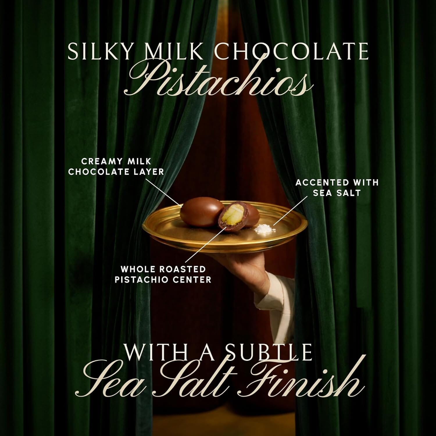 Snackathon Milk Chocolate Covered Pistachios with Sea Salt Snacks Snackathon Foods 