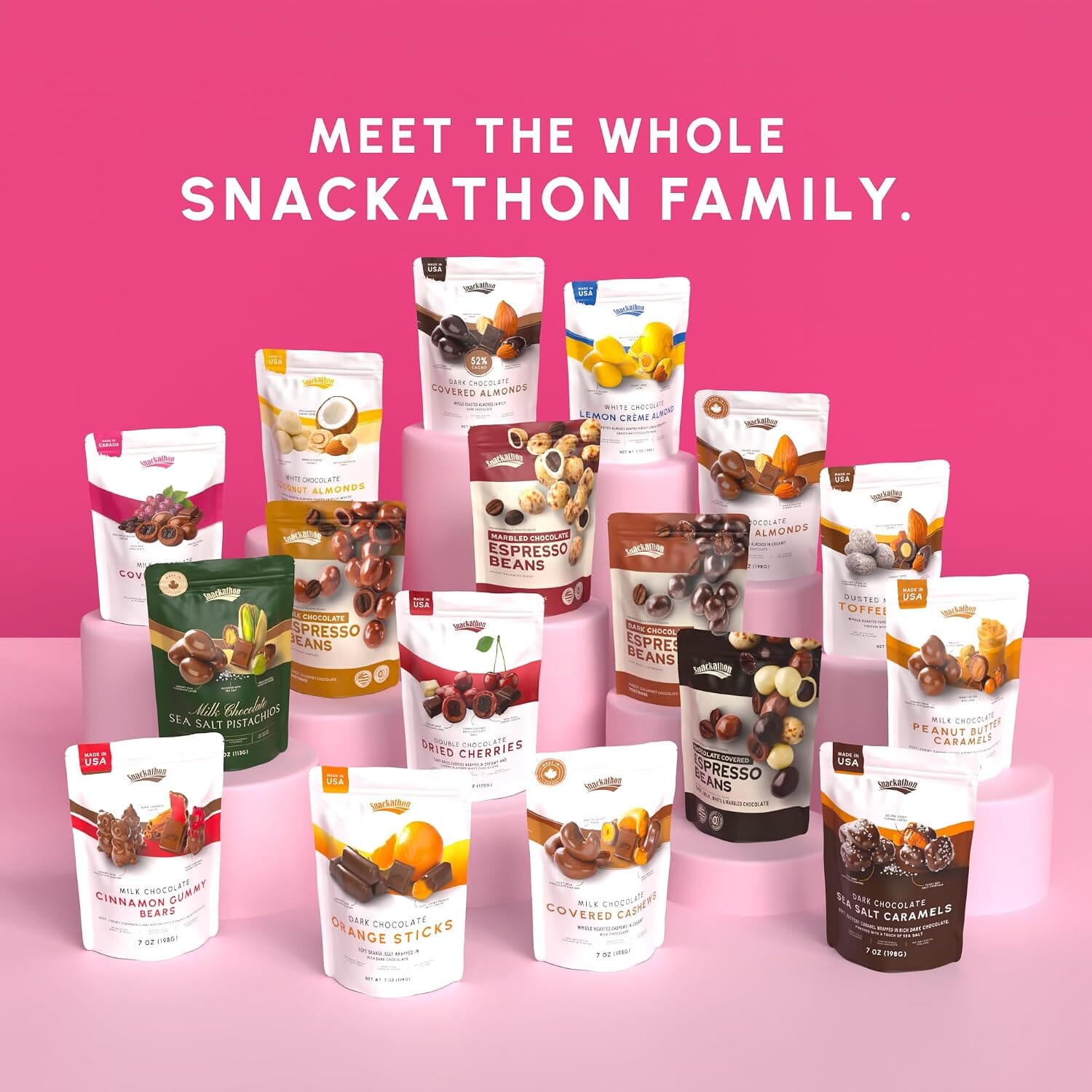Snackathon Milk Chocolate Covered Raisins, Chewy Thompson Milk Chocolate Coated Raisins Snackathon Foods 
