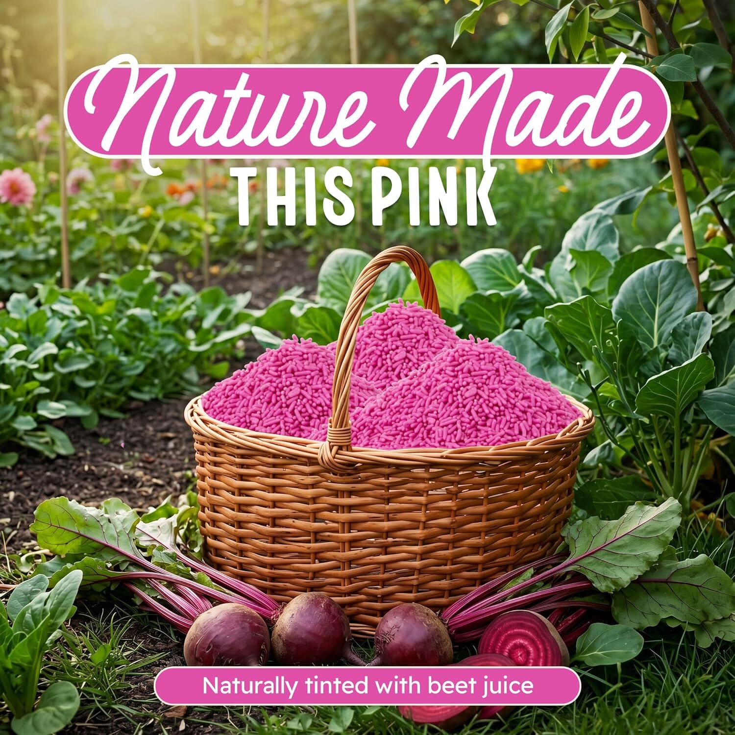 Snackathon Natural Dye-Free Pink Sprinkles for Baking & Decorating (Jimmies) Snackathon 