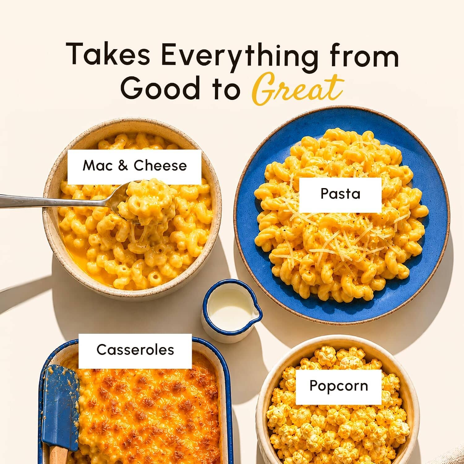 Snackathon Natural Mac & Cheese Powder, Made with Real Cheddar Cheese Snackathon 