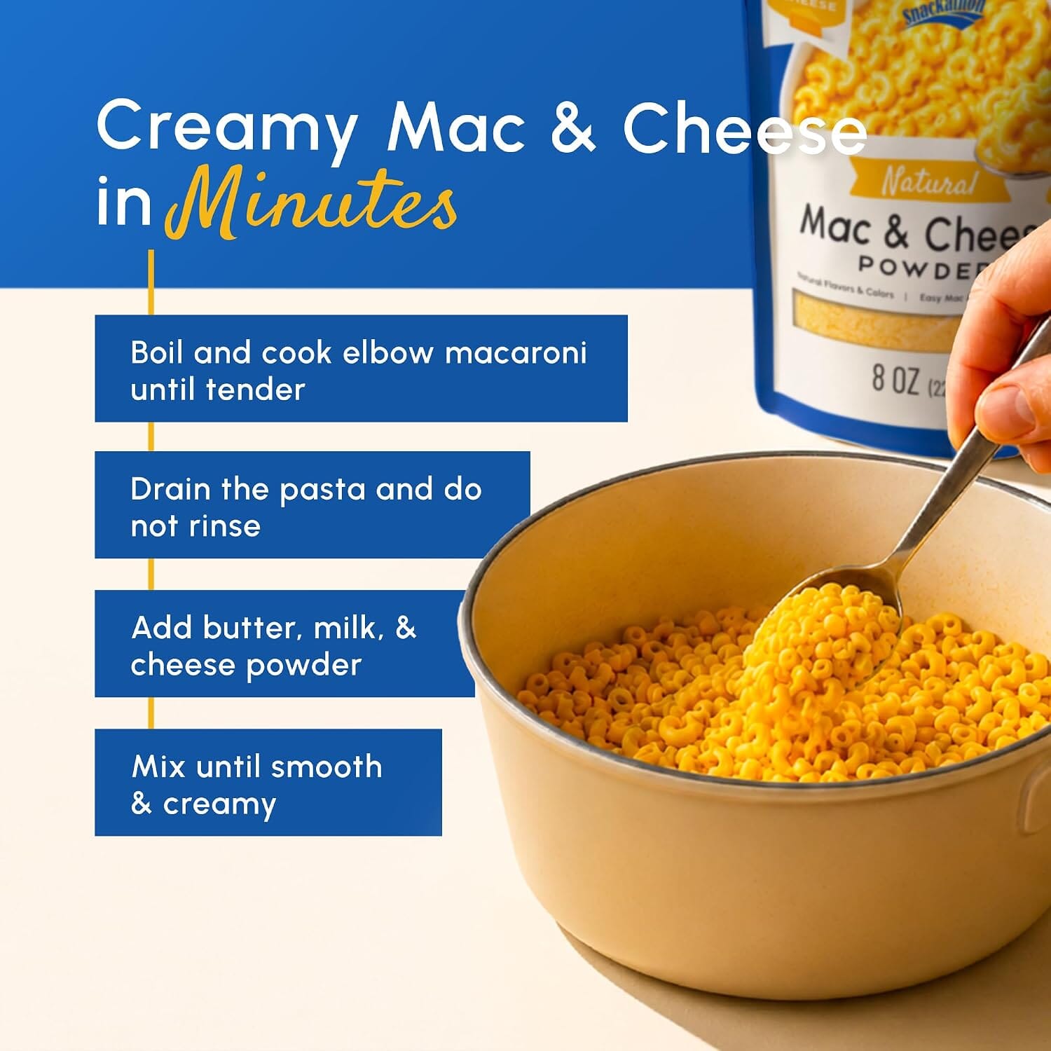 Snackathon Natural Mac & Cheese Powder, Made with Real Cheddar Cheese Snackathon 