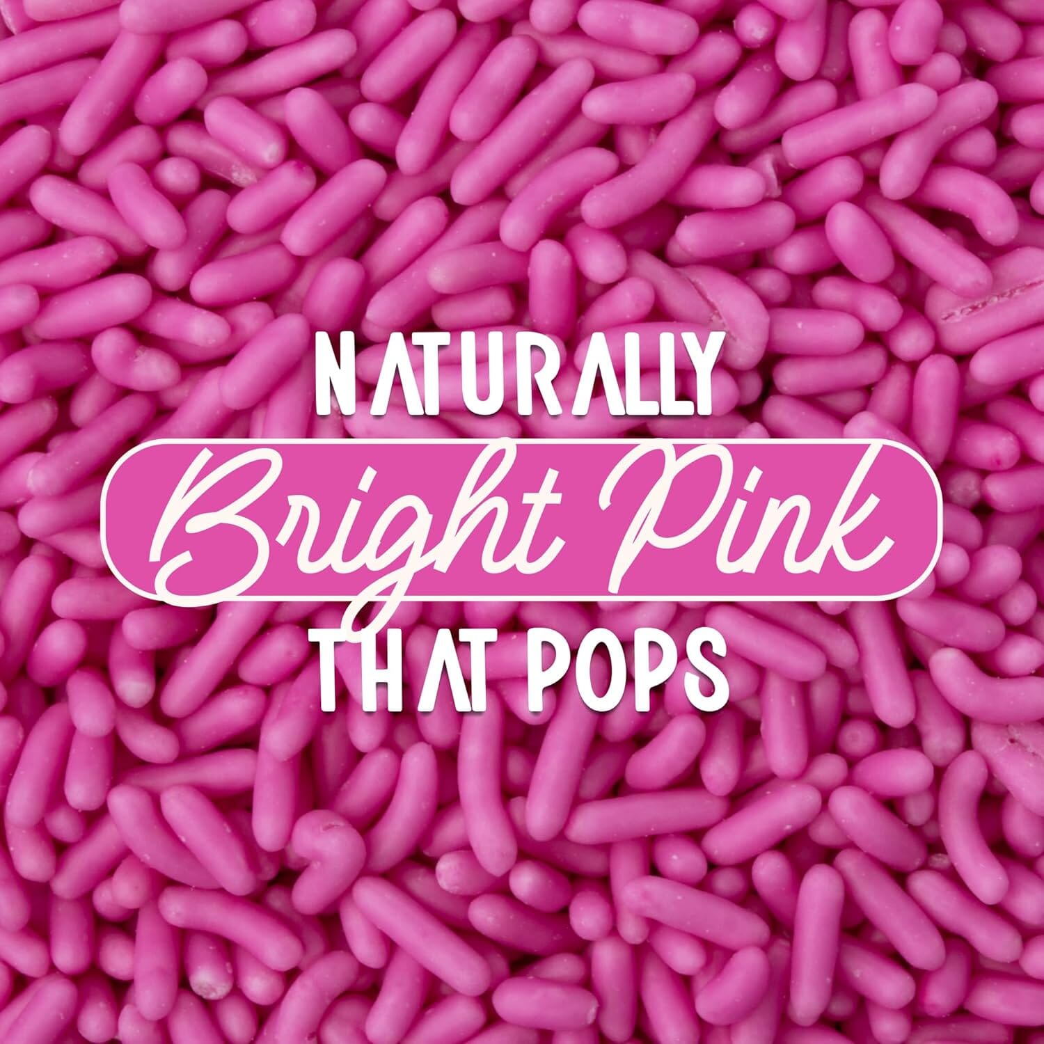 Snackathon Natural Sprinkles for Baking & Decorating, Dye-Free Pink Sprinkles, 15 oz Bulk Jimmies in Resealable Bag - Naturally Colored, No Artificial Dyes, Gluten-free for Cakes, Ice Cream & Desserts Snackathon 
