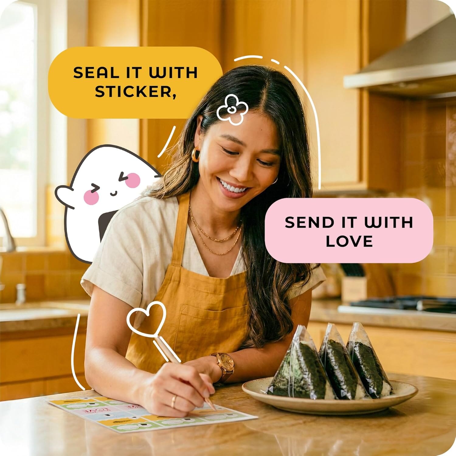 Snackathon Onigiri Seaweed Wrappers Includes Cute Sealing Stickers Snackathon Foods 