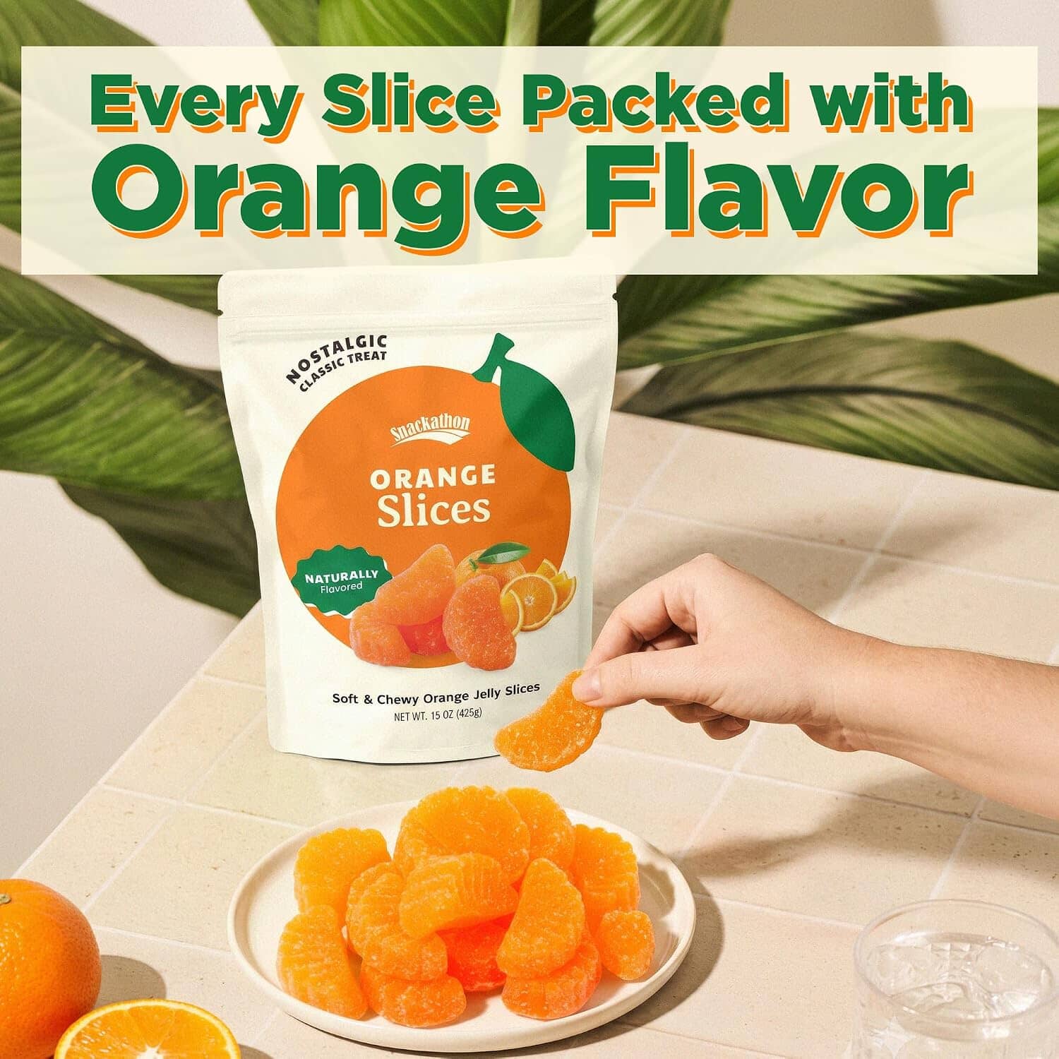 Snackathon Orange Slices Candy, Soft & Chewy Slices Snackathon 