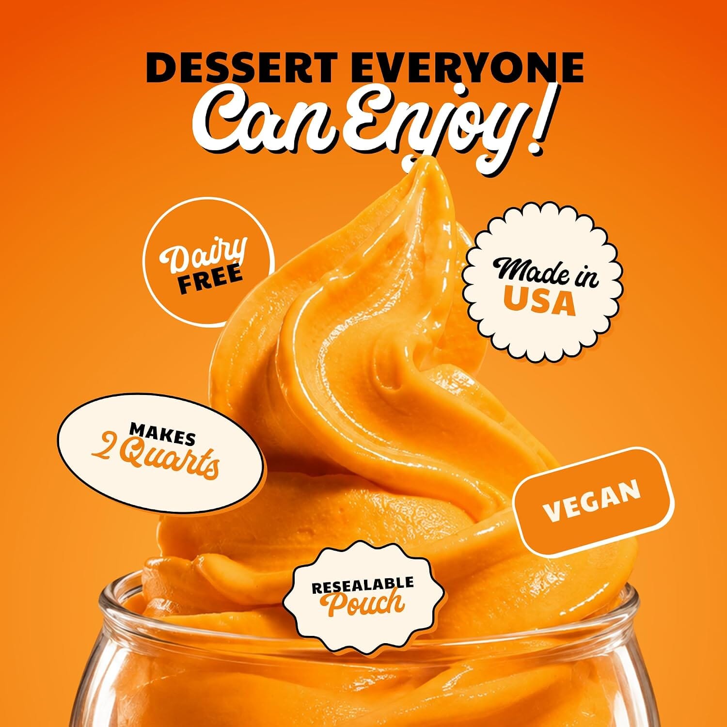 Snackathon Orange Soft Serve Mix, Dairy Free Powder Snackathon 
