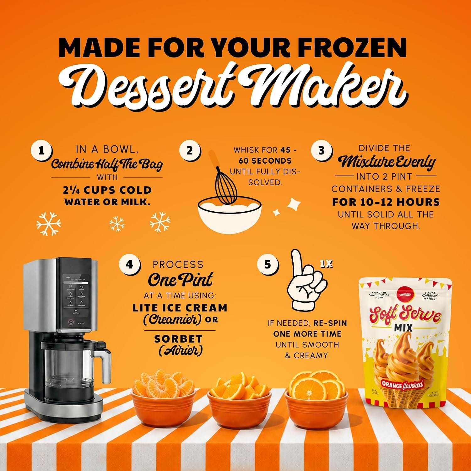 Snackathon Orange Soft Serve Mix, Dairy Free Powder Snackathon 