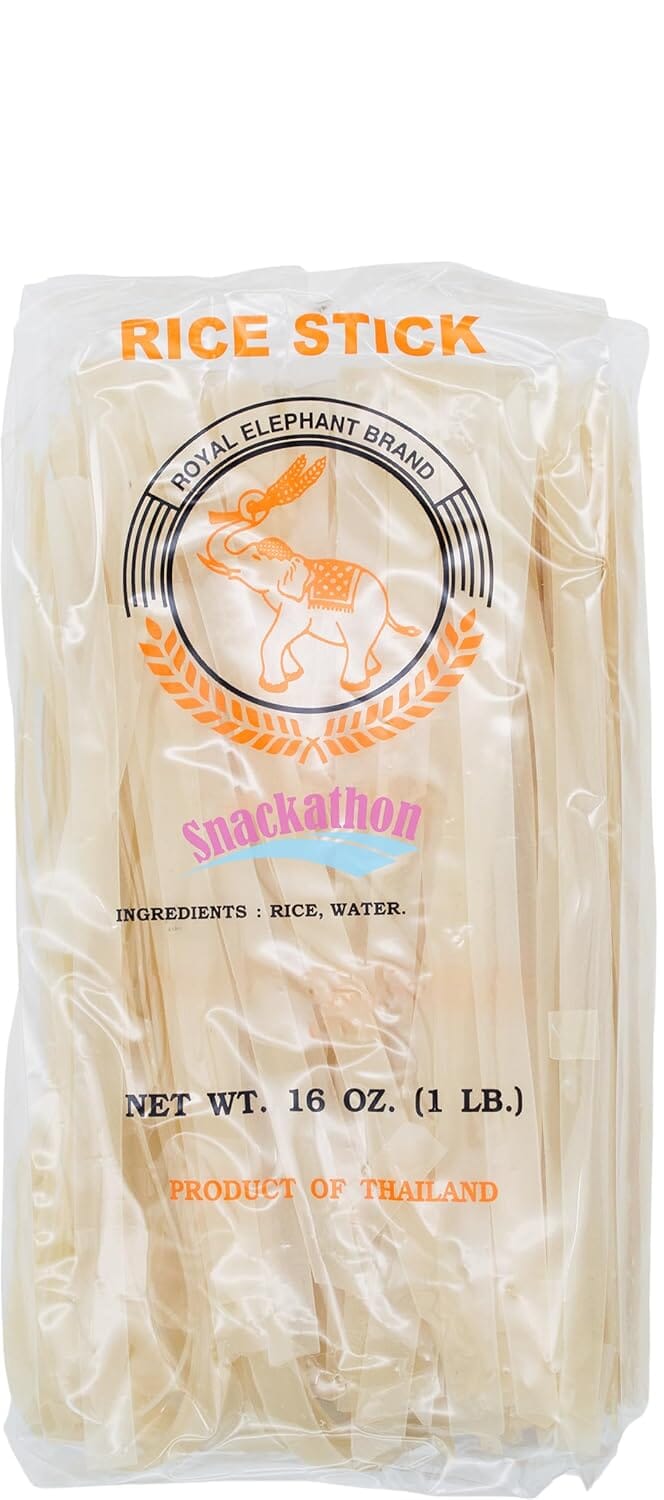 Snackathon Pad Thai Rice Stick Noodles, 16 Ounce Each Snackathon XL-10mm | Pack of 1 