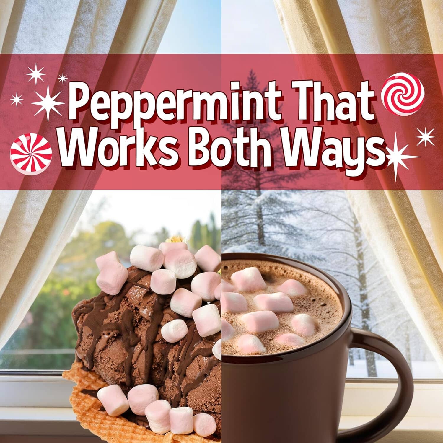 Snackathon Peppermint Mini Dehydrated Marshmallows – 8 oz Resealable Bag Snackathon 