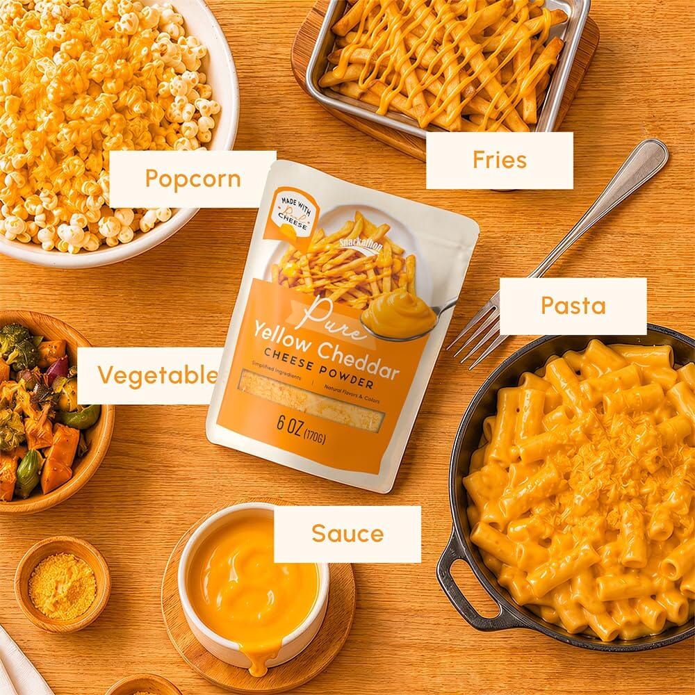 Snackathon Pure Cheddar Cheese Powder, Made with Real Cheddar Cheese Snackathon 