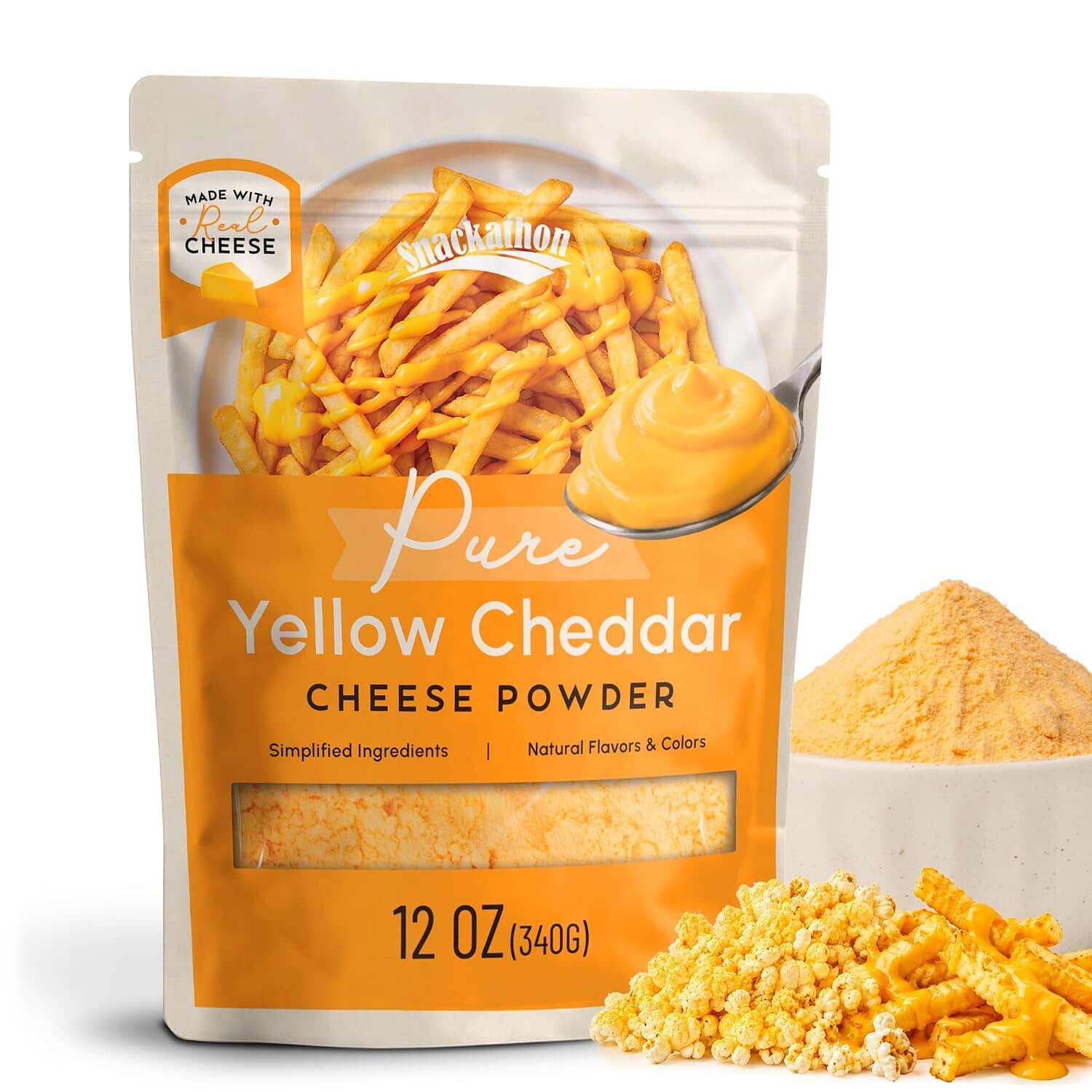 Snackathon Pure Cheddar Cheese Powder, Made with Real Cheddar Cheese Snackathon 