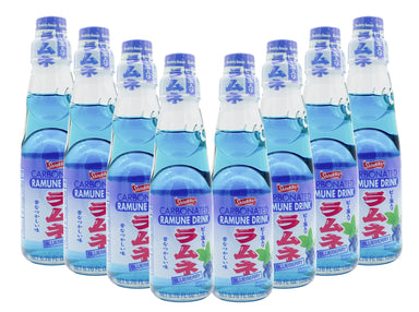 Snackathon Ramune Japanese Soda, Blueberry, 6.76 Fluid Ounce, Pack of 8, Glass Bottle Snackathon 