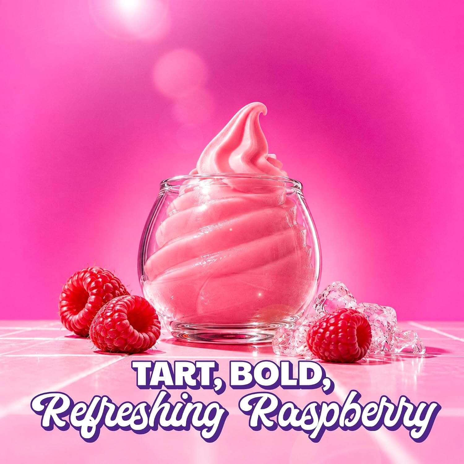 Snackathon Raspberry Soft Serve Mix, Dairy Free Powder, Fruity Soft Serve Ice Cream Mix for Ice Cream Maker, Soft Serve Machine, Whip-Style Frozen Treats, Gluten-Free, Made in USA Snackathon 