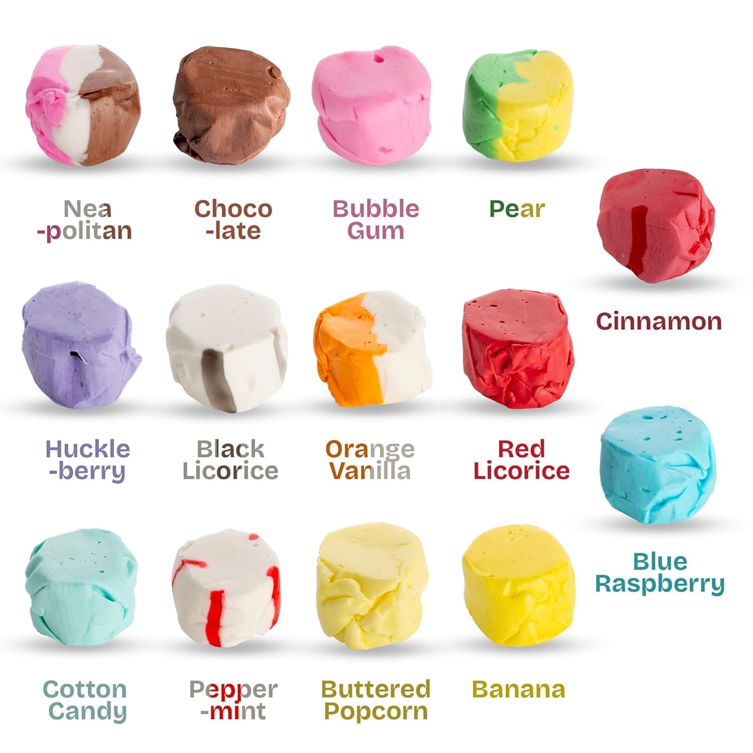 Snackathon Salt Water Taffy Assorted Mix – 2 Pound Box Snackathon 