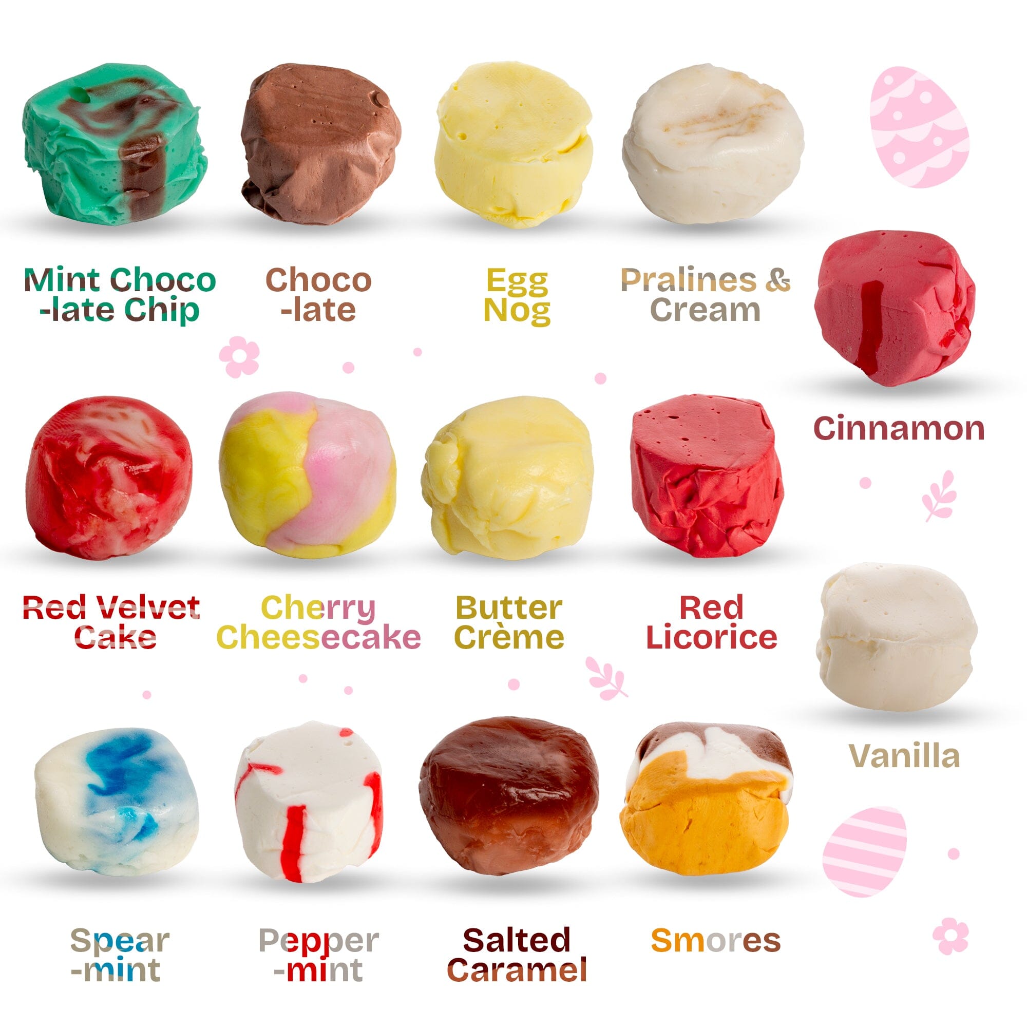 Snackathon Salt Water Taffy, Assorted Spring Mix, Soft & Chewy Gourmet Candy Bulk Snackathon 