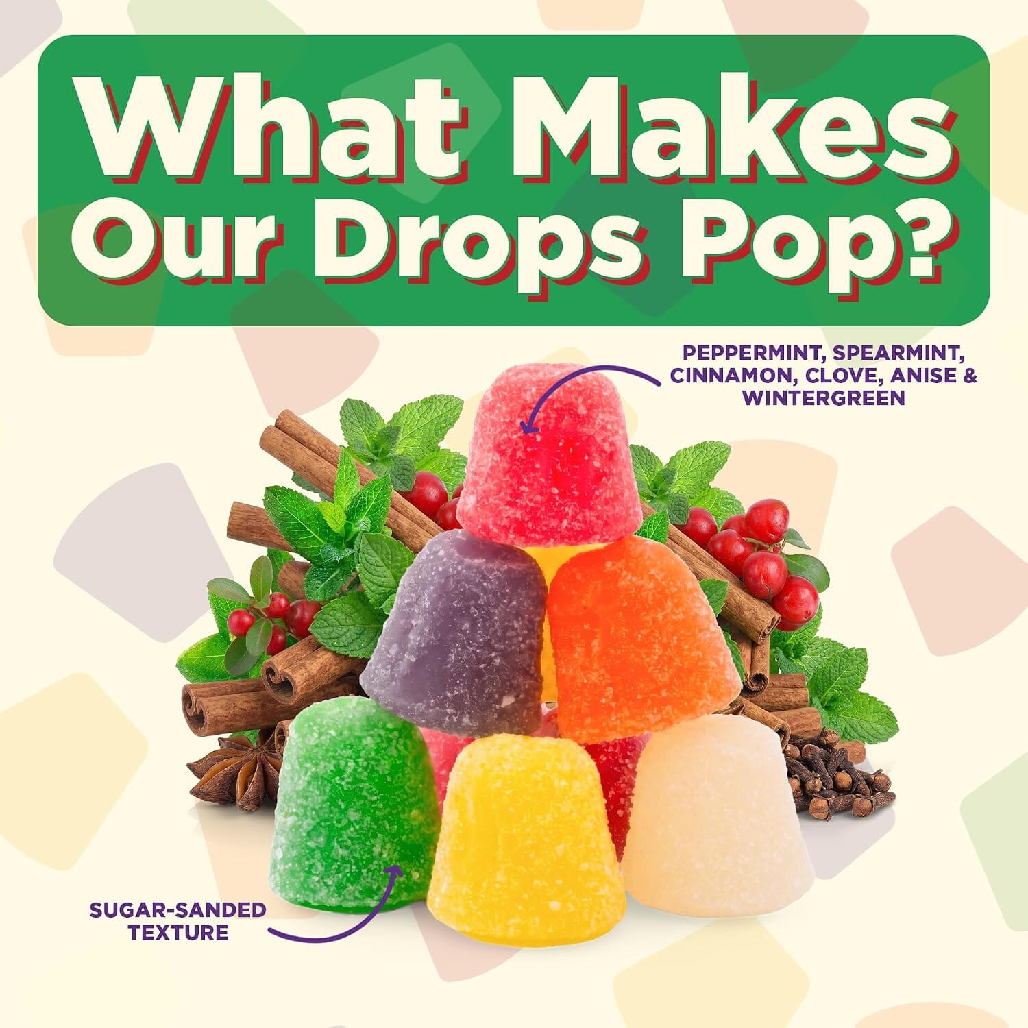 Snackathon Soft & Chewy Spice Drops, Assorted Spiced Gum Drops Candy Snackathon 