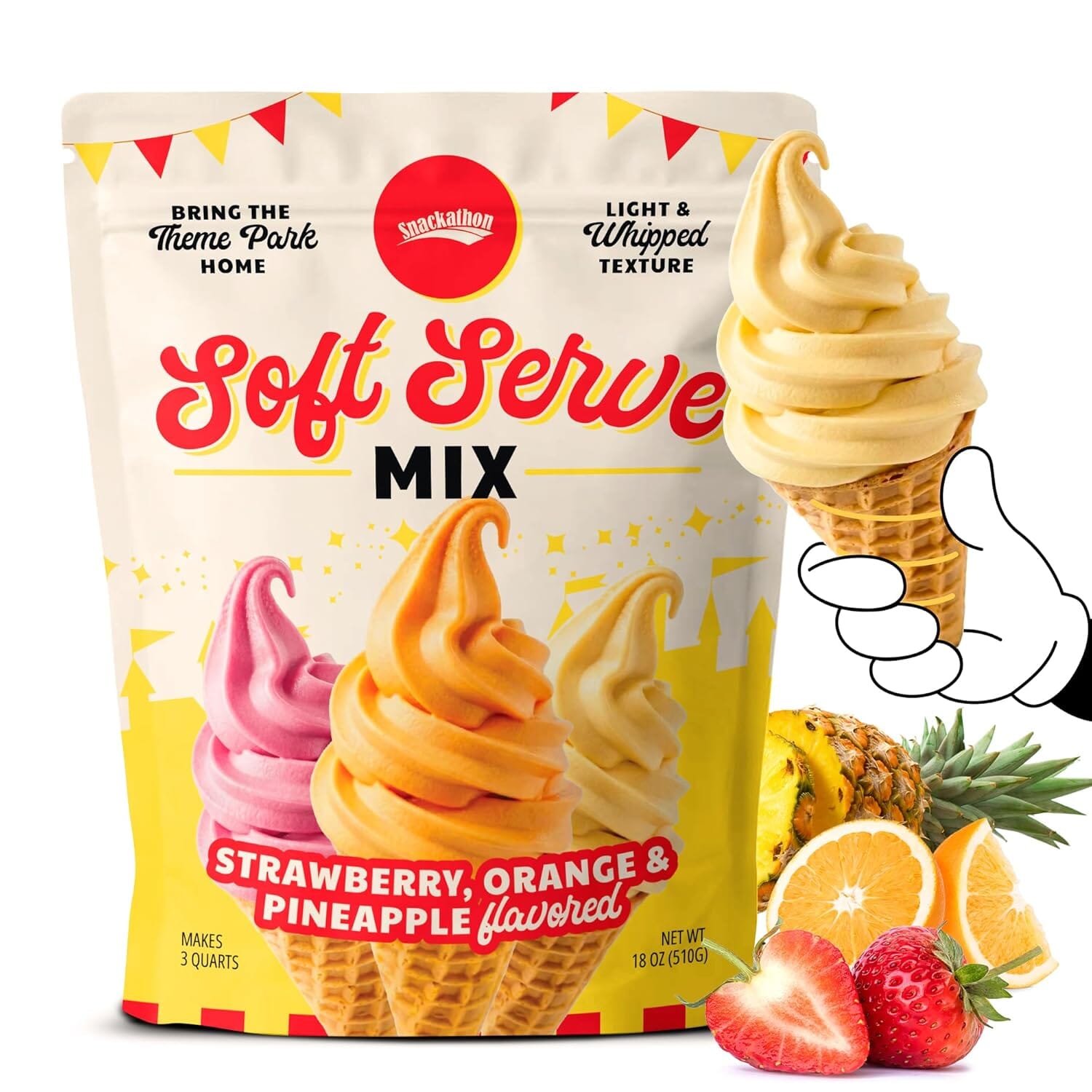 Snackathon Soft Serve Mix Variety Pack, 3 Fruity Flavors Snackathon 
