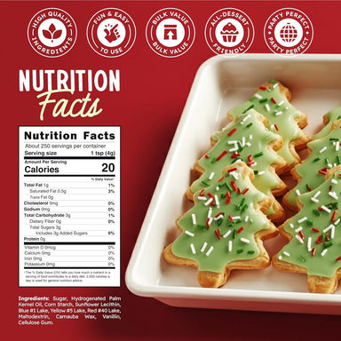 Snackathon Sprinkles for Baking & Decorating, Christmas Sprinkles, 2.2 LB Bulk Holiday Jimmies in Resealable Pouch Snackathon 