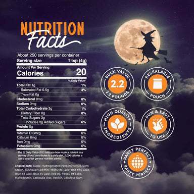 Snackathon Sprinkles for Baking & Decorating, Halloween Sprinkles, 2.2 LB Bulk Spooky Jimmies in Resealable Pouch – Orange, Black, Purple & White Colors for Cupcakes, Cookies, and Treats Snackathon 