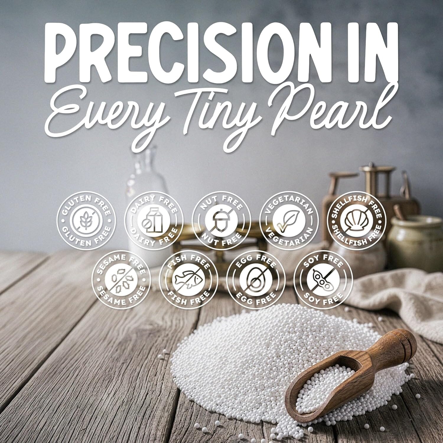Snackathon Sprinkles for Baking & Decorating, White Nonpareils, Resealable Bag, Bulk White Sugar Dot Sprinkles for Cakes, Ice Cream, Cupcakes, Cake Pops & Dessert Toppings Snackathon 