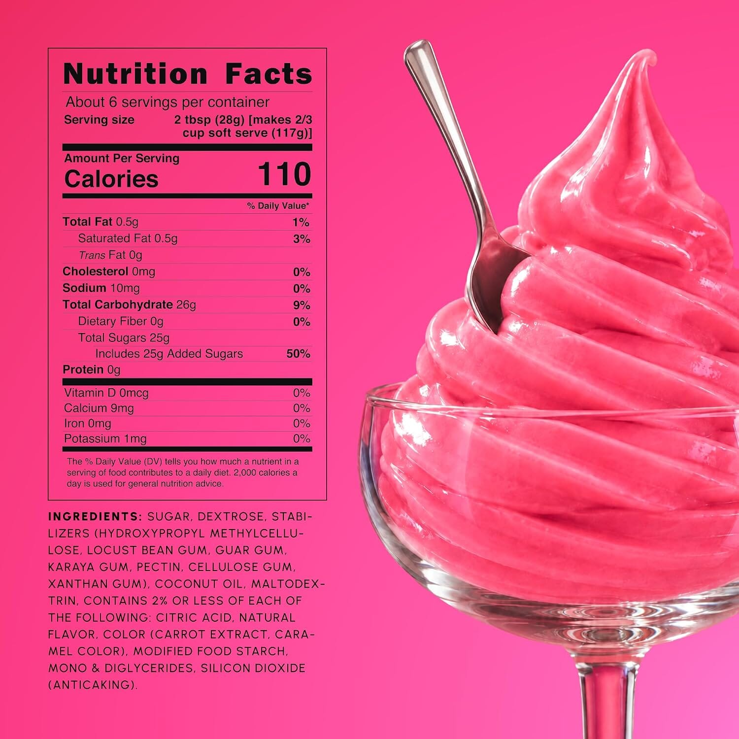 Snackathon Strawberry Soft Serve Mix, Dairy Free Powder Snackathon 