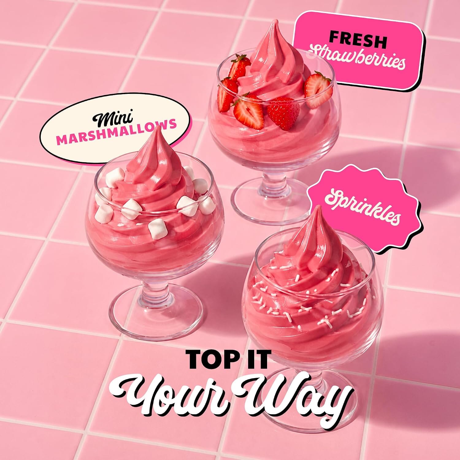 Snackathon Strawberry Soft Serve Mix, Dairy Free Powder Snackathon 