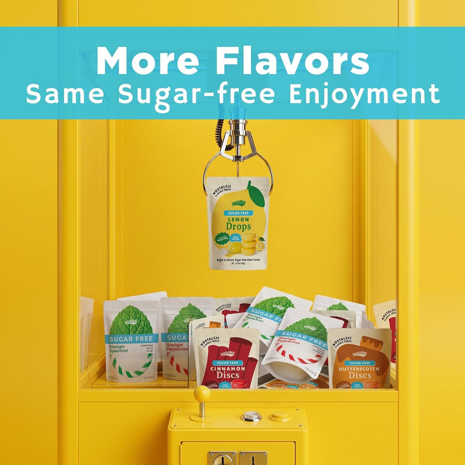 Snackathon Sugar Free Lemon Drops Hard Candy, Individually Wrapped Snackathon 