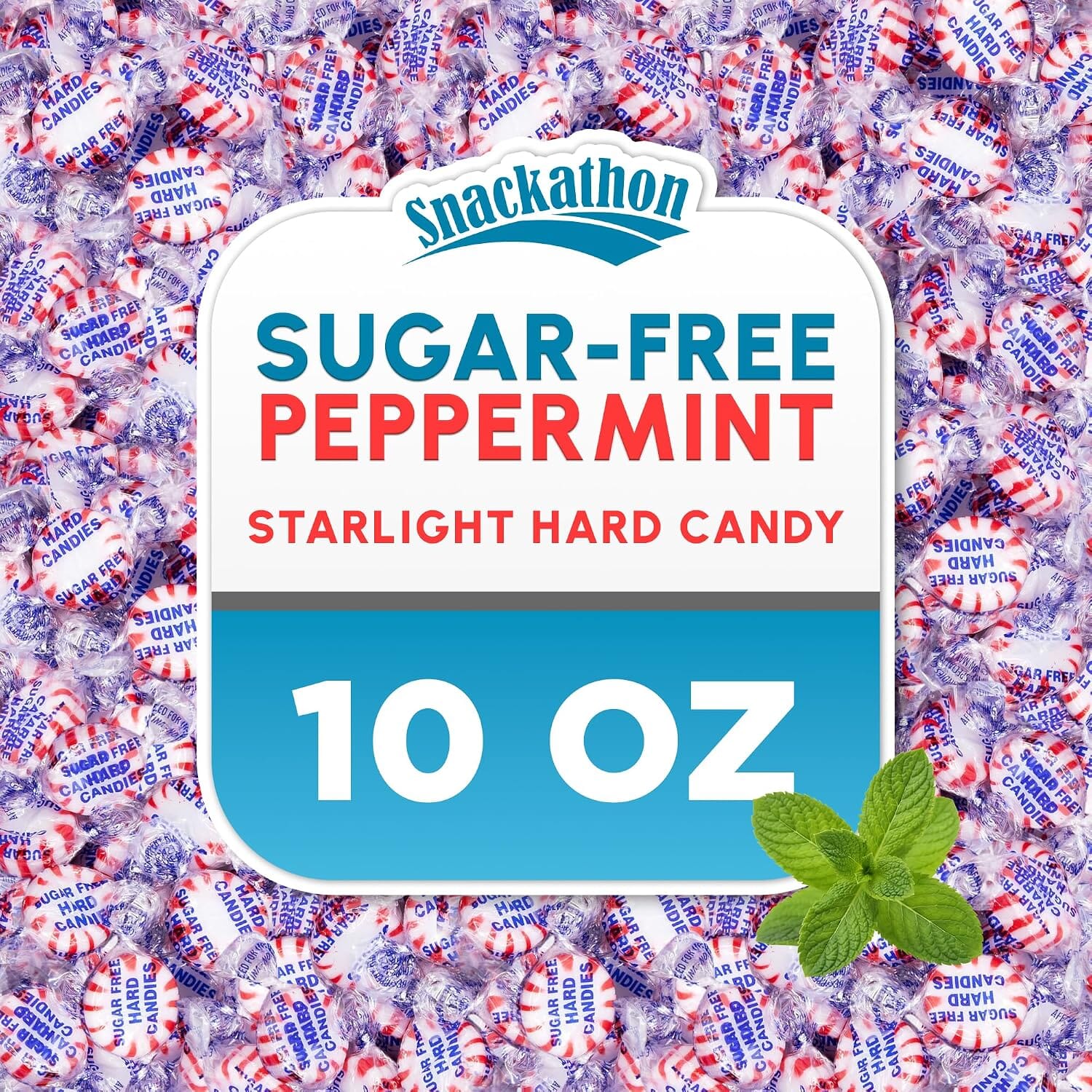 Snackathon Sugar Free Peppermint Starlight Mints Hard Candy Snackathon 