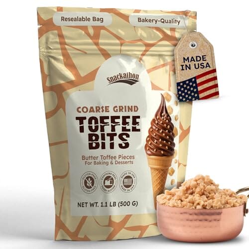 Snackathon Toffee Bits - Coarse Grind, Various Sizes Snackathon 1.1 Pound 