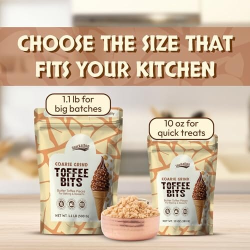 Snackathon Toffee Bits - Coarse Grind, Various Sizes Snackathon 