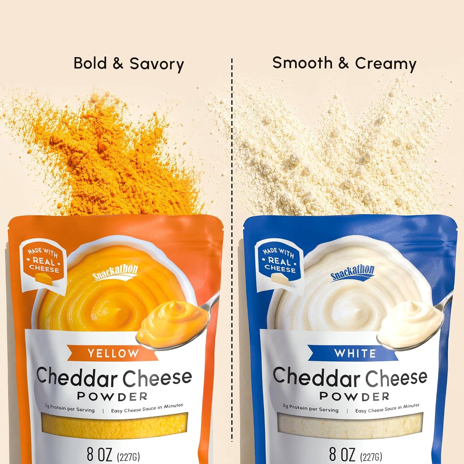 Snackathon White Cheddar Cheese Powder, Made with Real Cheese Snackathon 