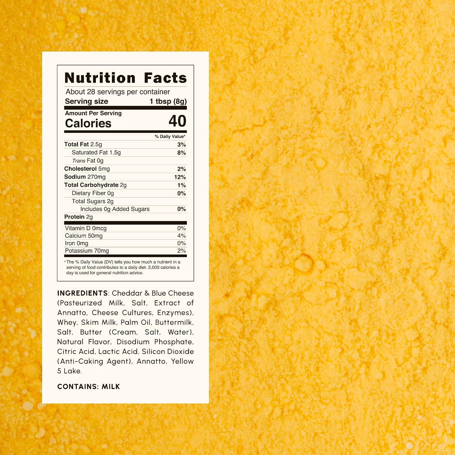 Snackathon Yellow Cheddar Cheese Powder, Made with Real Cheese Snackathon 