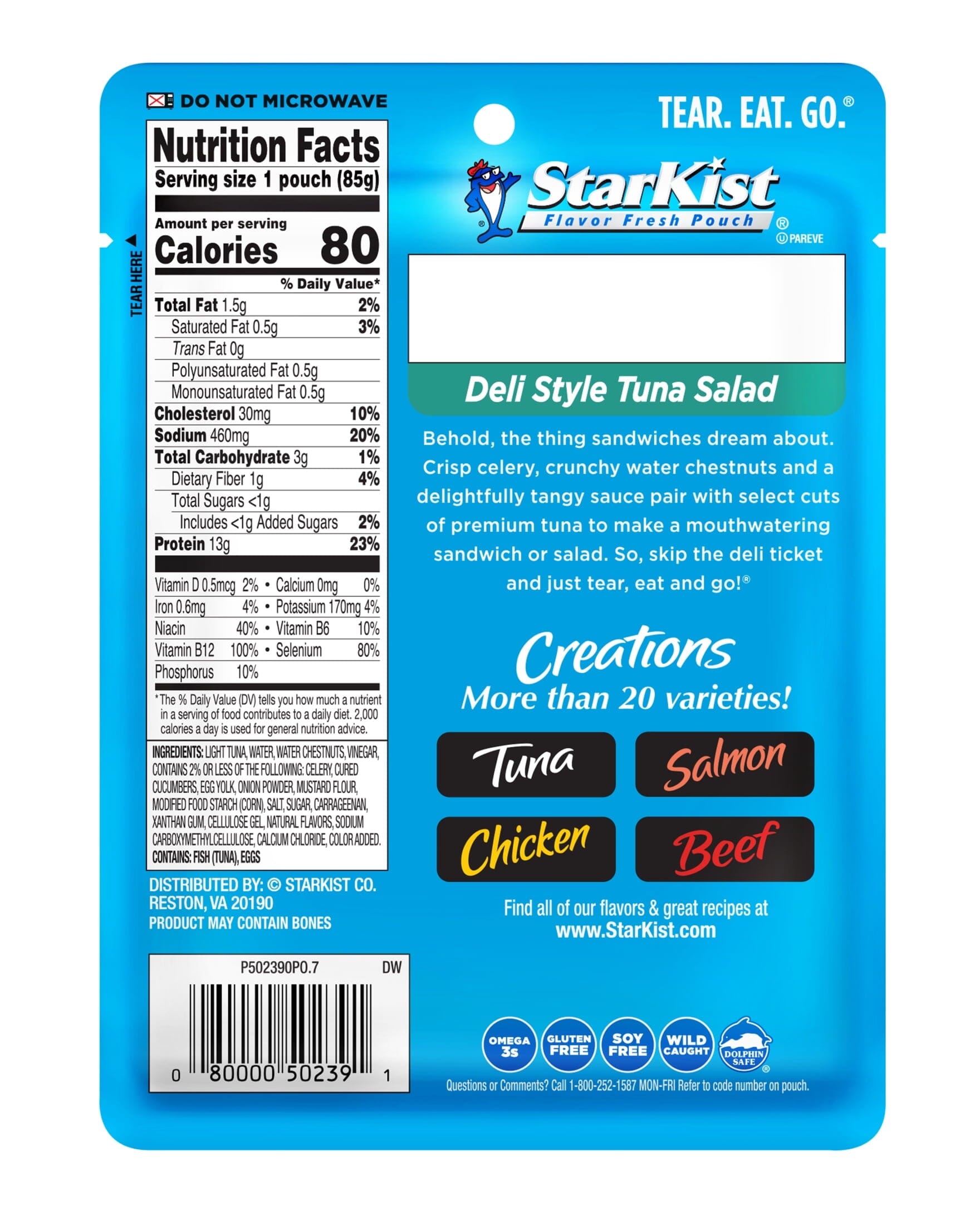 StarKist Tuna Creations, Deli Style Tuna Salad, 3 oz Pouch StarKist 