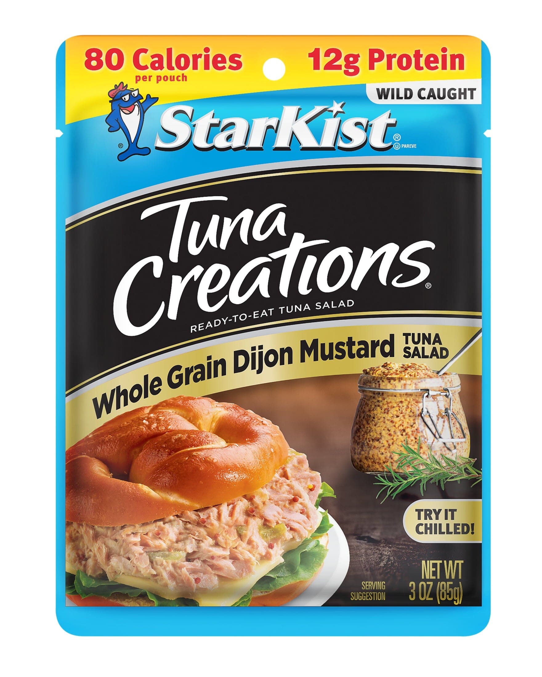 StarKist Tuna Creations, Whole Grain Dijon Mustard Tuna Salad, 12g Protein, 3 oz Pouch StarKist Single 