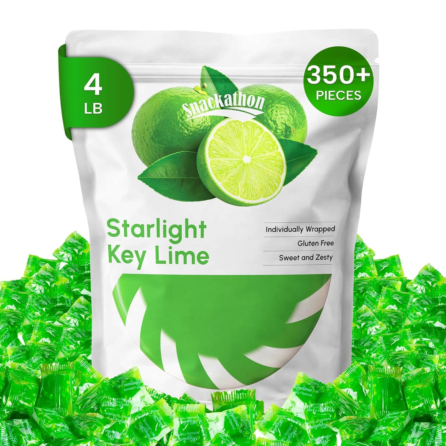 Starlight Candy, Key Lime, Individually Wrapped Snackathon 4 Pound 