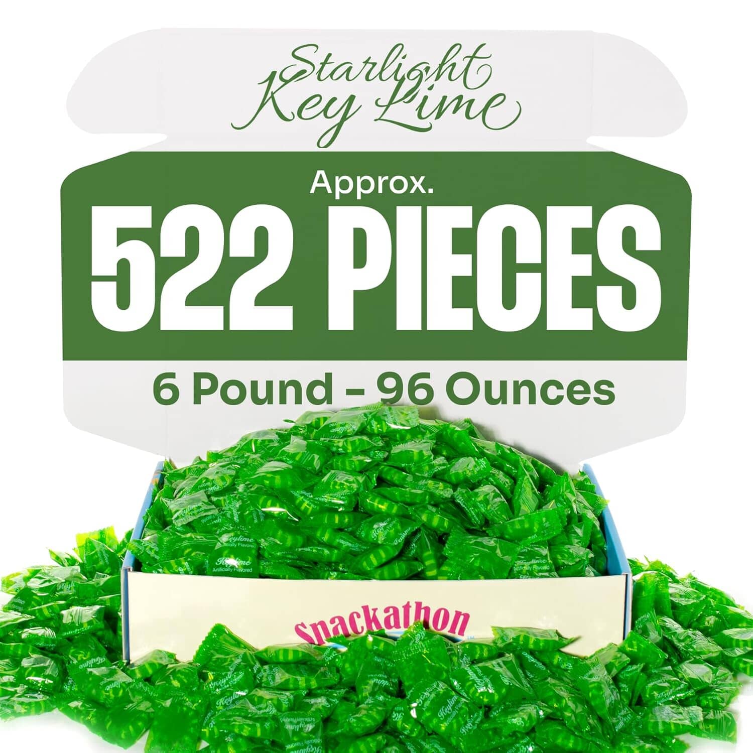 Starlight Candy, Key Lime, Individually Wrapped Snackathon 6 Pound 