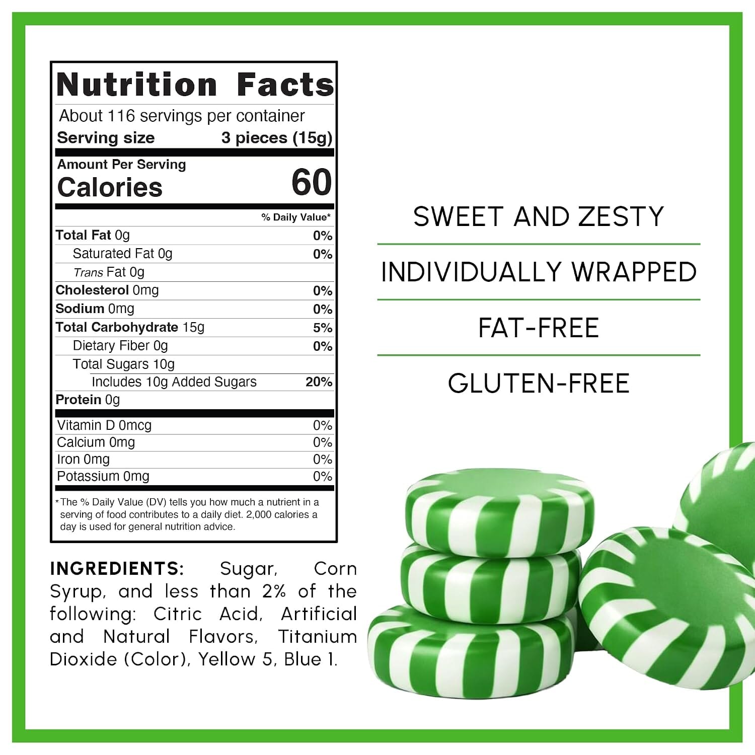 Starlight Candy, Key Lime, Individually Wrapped Snackathon 