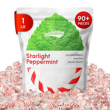 Starlight Candy, Peppermint, Individually Wrapped Snackathon 1 Pound Peppermint 