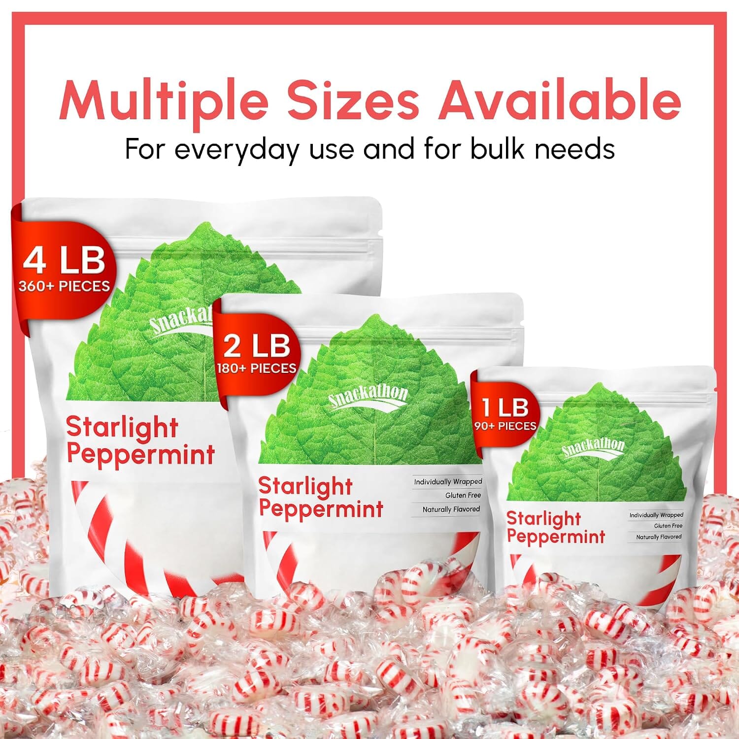 Starlight Candy, Peppermint, Individually Wrapped Snackathon 