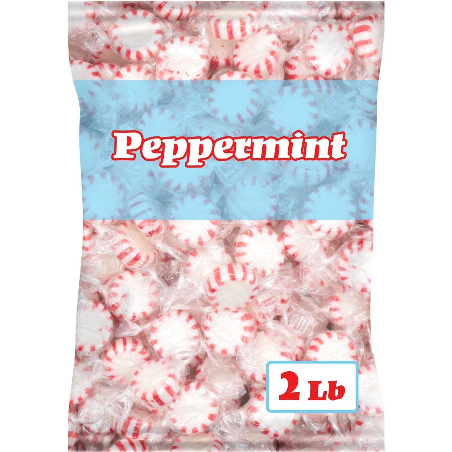 Starlight Peppermint Candy, Individually Wrapped, 2 Pound Bag Snackathon 