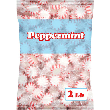 Starlight Peppermint Candy, Individually Wrapped, 2 Pound Bag Snackathon 