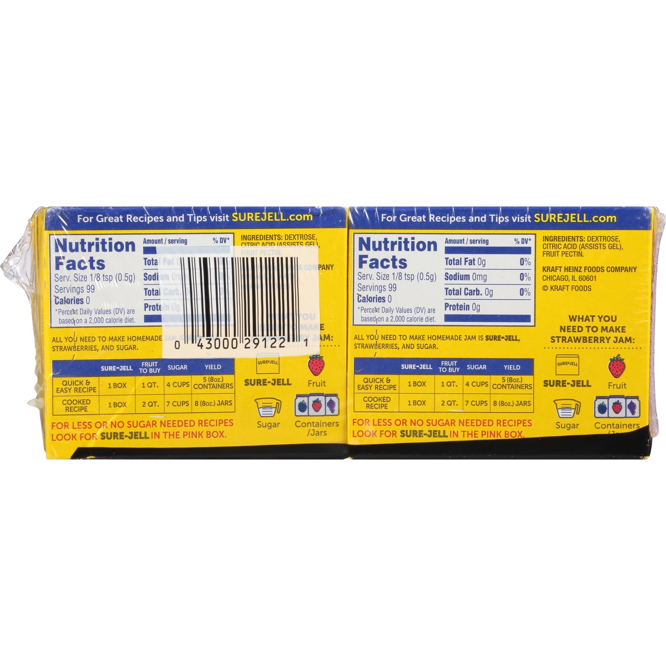 Sure-Jell Original Fruit Pectin Value Pack, Bulk Canning Supplies for Homemade Jam and Jelly, 2-Pack 1.75 oz Boxes Sure-Jell 