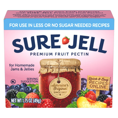 Sure-Jell Premium Fruit Pectin for Less or No Sugar Needed Recipes, 1.75 oz Box Sure-Jell 1.75 oz Single 
