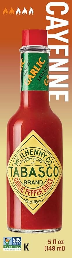 Tabasco Garlic Pepper Hot Sauce with Cayenne, Medium Heat, 5 fl oz TABASCO 1 Count 