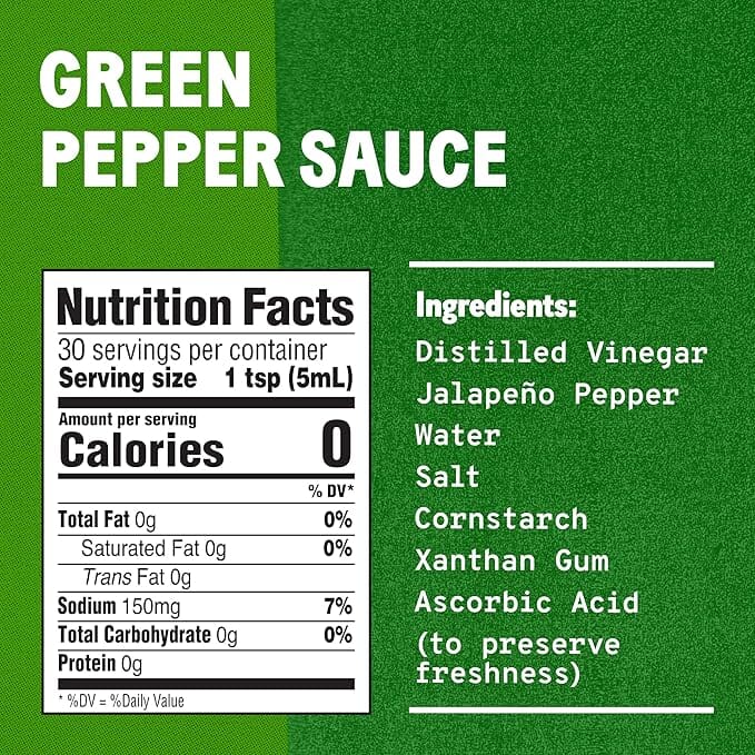 Tabasco Green Jalapeno Pepper Sauce, Mild Zesty Heat, 5 oz. Bottle TABASCO 