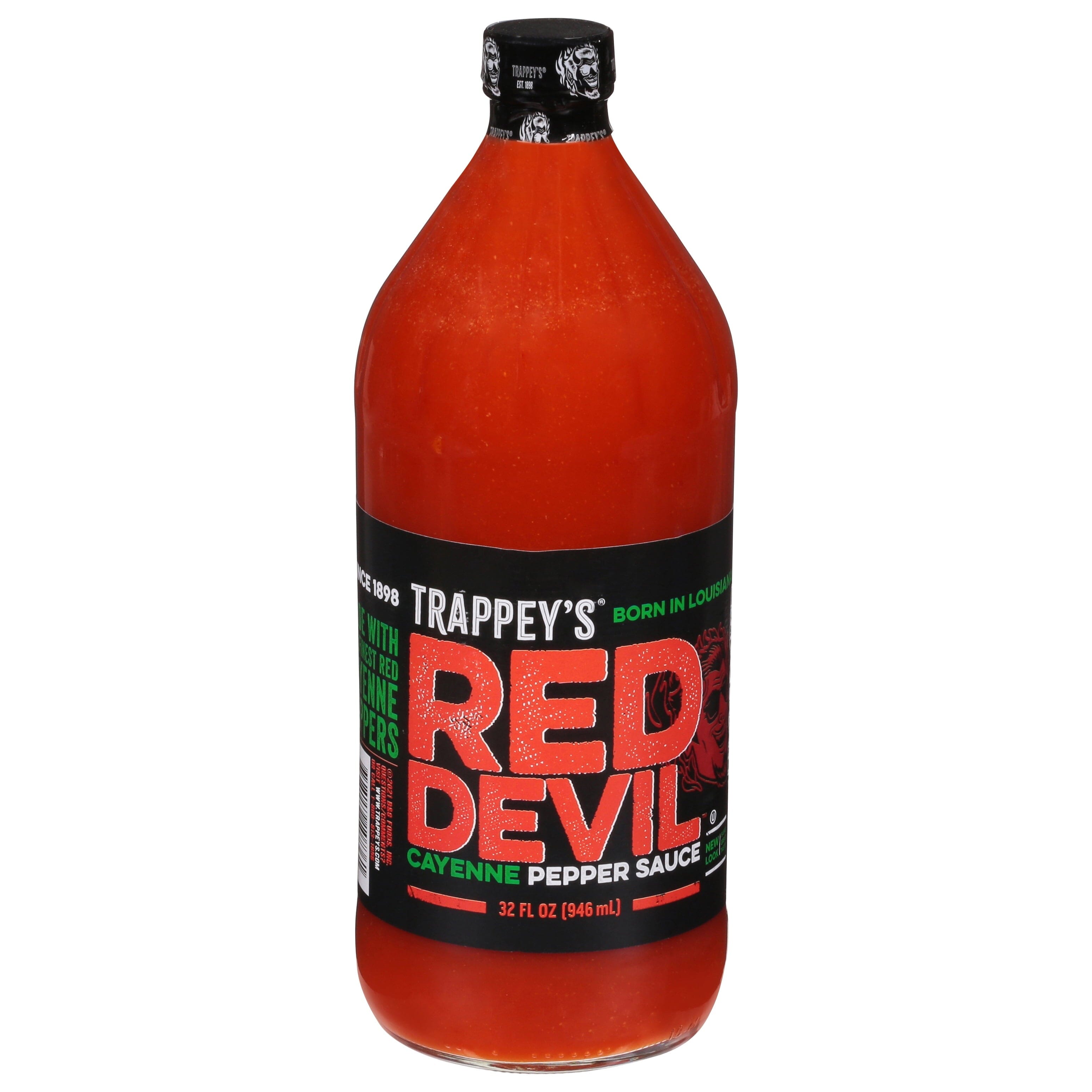 Trappey's Red Devil Cayenne Pepper Hot Sauce, 32 fl oz Glass Bottle Trappey's Single 