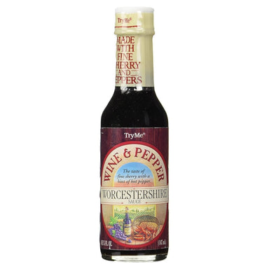 Try Me Wine and Pepper Worcestershire Sauce, 5oz Bottle (Pack of 1 or 6) Snackathon Foods Wine and Pepper Worcestershire 5 Ounce (Pack of 6) 